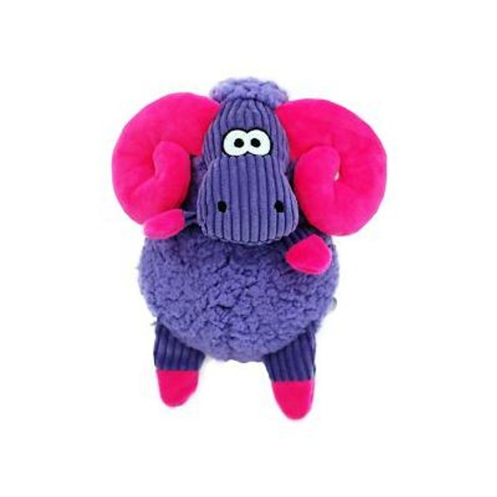 KONG Floofs Sherps Dog Toy Big Horn Squeaky Plush Medium Purple Pink RSPF21
